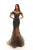 Tarik Ediz - 93645 Bedazzled Illusion Neck Mermaid Dress With Train