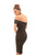 Tarik Ediz - 93647 Lace Applique Off-Shoulder Fitted Dress
