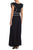 Taylor - 1139MJ Ruffle and Tie Accent Crepe Jumpsuit in Black