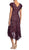 Taylor - 9824M Lace V-neck High Low A-line Dress In Red
