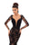 Tarik Ediz - 93656 Floral Applique Illusion Bateau Mermaid Dress