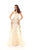 Tarik Ediz - 93658 Embroidered Mermaid Gown with Overskirt In White