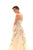 Tarik Ediz - 93659 Floral Embroidered Illusion Sweetheart Gown In White
