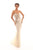 Tarik Ediz - Floral Embroidered Illusion Sweetheart Gown 93659 In White