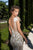 Tarik Ediz - 93661 Floral Embroidered Illusion Bateau Mermaid Dress In Blue