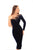 Tarik Ediz - 93664 Floral Applique Single Sleeve Sheath Dress