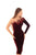 Tarik Ediz - 93664 Floral Applique Single Sleeve Sheath Dress