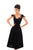 Tarik Ediz - 93668 Floral Embroidered Cap Sleeve A-line Dress