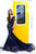 Tarik Ediz - 93669 Floral Sequined Lace Mermaid Dress With Train In Blue