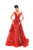 Tarik Ediz - 93673 Floral Lace Illusion Bateau Dress With Overskirt