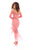 Tarik Ediz - 93679 Embellished Lace Long Sleeve Tulle Trumpet Dress In Pink