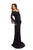 Tarik Ediz - 93683 Two Piece Fitted Dress with Lace Cover Up In Black