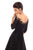 Tarik Ediz - 93684 Embellished Lace Tea Length A-line Dress In Black