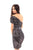 Tarik Ediz - 93687 Shirred Off-Shoulder Satin Sheath Dress