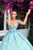 Tarik Ediz - 93706 Lace Embroidered Pleated Ballgown In Blue