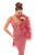 Tarik Ediz - 93708 Lace Illusion/Deep V-neck Dress With Feather Boa