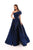 Tarik Ediz - 93709 Ruched Jacquard Trumpet Dress With Overskirt