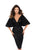 Tarik Ediz - 93725 Lace Scalloped Deep V-neck Sheath Dress