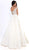 Tarik Ediz - 93737 Embellished High Neck Ballgown In White