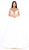 Tarik Ediz - 93737 Embellished High Neck Ballgown In White