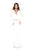 Tarik Ediz - Embellished Deep V-neck Trumpet Dress 93742 In White