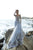 Tarik Ediz - 93754 Illusion Jewel Lace Embroidered Evening Gown In Blue and Gray
