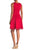 Donna Ricco - DR50487 V Neck Sleeveless Cocktail Dress with Lace Hem In Red