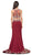 Dancing Queen - 9391 Laced High Neck Two-Piece Mermaid Prom Dress