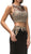 Dancing Queen - 9391 Laced High Neck Two-Piece Mermaid Prom Dress
