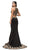 Dancing Queen - 9391 Laced High Neck Two-Piece Mermaid Prom Dress