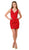 Nox Anabel - A671 Sleeveless Low Scoop Back Fitted Cocktail Dress in Red