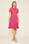 Tadashi Shoji - Short Sleeves Jewel Laced Dress In Pink