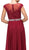 Dancing Queen - 9400 Illusion Neckline Beaded Belt A-Line Dress In Red