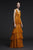 Tadashi Shoji - V-Neck Tiered A-Line Dress In Yellow