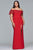 9422 Off Shoulder Lace Slit Evening Gown