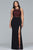 9425 Beaded Cut Out Jersey Evening Gown