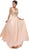 Dancing Queen - 9429 Embroidered V-Neck A-Line Long Prom Dress