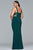 9429 Fitted V-Neck Evening Gown