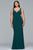 9429 Fitted V-Neck Evening Gown