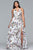9431 Floral Print V-neck A-line Dress