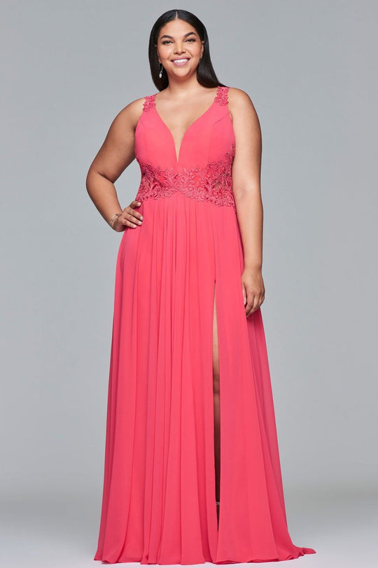 9433 Sleeveless V-neck A-line Dress
