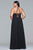 9435 Embroidered V-neck A-line Dress