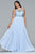 9436 Beaded Illusion Halter A-line Dress