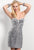 Blush - Sparkling Strapless Sequined Cocktail Dress 9440 in Silver