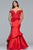 9440 Embroidered Off Shoulder Mermaid Gown