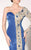 MNM Couture - 9441W Bedazzled Single Sleeve Sheath Dress In Blue