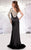 MNM Couture - 9441W Bedazzled Single Sleeve Sheath Dress In Black