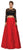 Dancing Queen - Two-Piece Long-Sleeved Lace Evening Gown 9445 in Black/Red