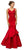 V-Neck Mermaid Formal Dress in Red