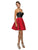 Dancing Queen - Strapless A Line Cocktail Dress in Black and Red